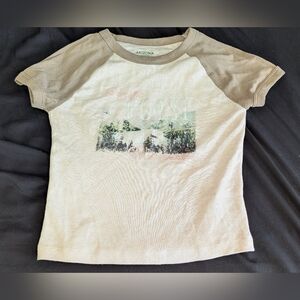 Classic Fit, Cropped,"Pacific Coast Wilderness", Baby Doll Tee-Ladies Jr Xs